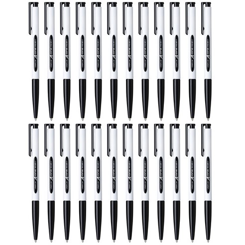 라인플러스 에이원 볼펜 0.5mm 12p, 흑색 0.7, 2개