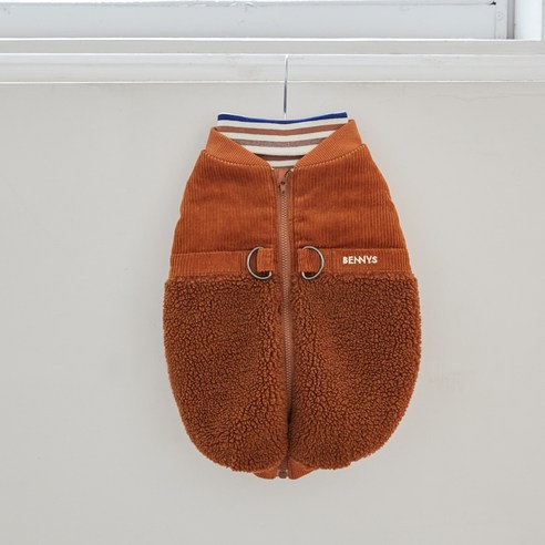 베니즈 반려동물 이지 하네스 패딩, 브라운
