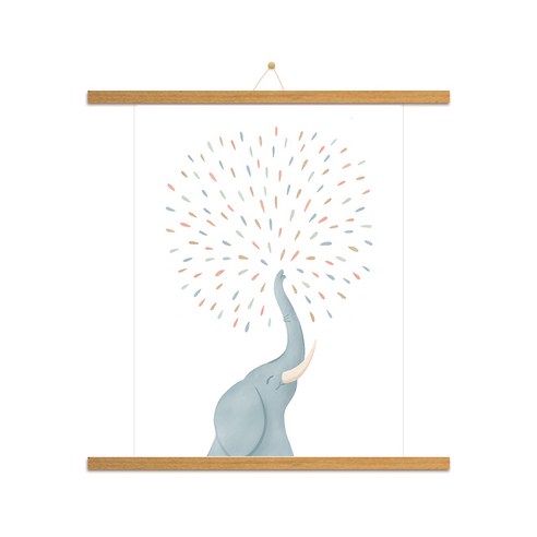 인테리어 족자 포스터 코끼리E, 모카우드