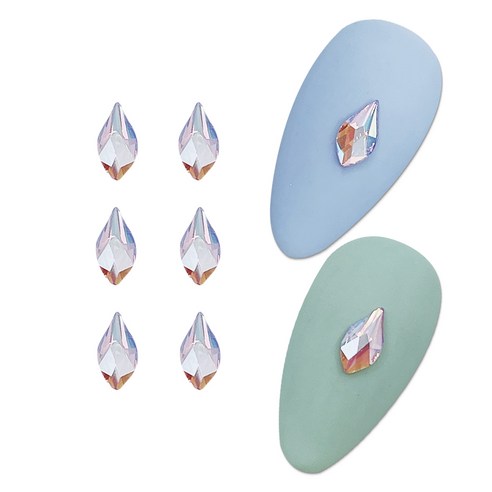 스와로브스키 네일스톤 7.5mm 2205 8p, 불꽃 라이트로즈쉬머, 1개