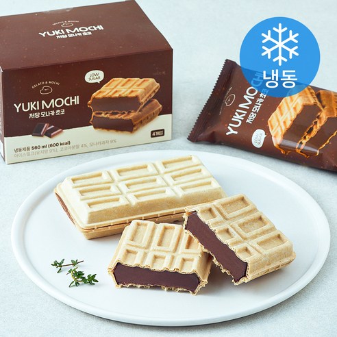 유키모찌 저당 모나카 초코 (냉동), 1개, 4개입, 140ml