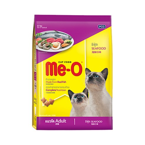 MeO 어덜트용 고양이 씨푸드 건식사료, 닭, 3kg, 4개