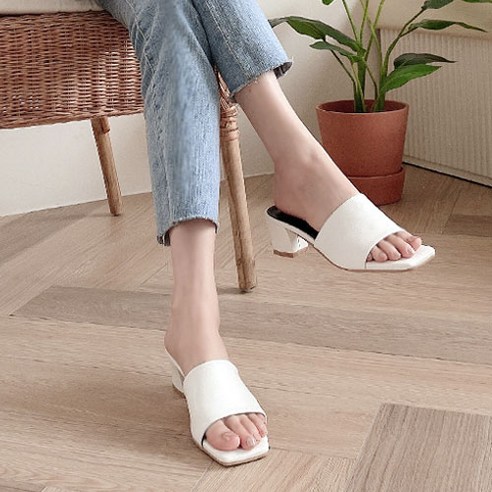 여성용 피엘르 뮬 슬리퍼형 샌들 6cm