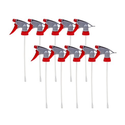 월드크린 5색 분무기 분사구, 10개, 빨강
