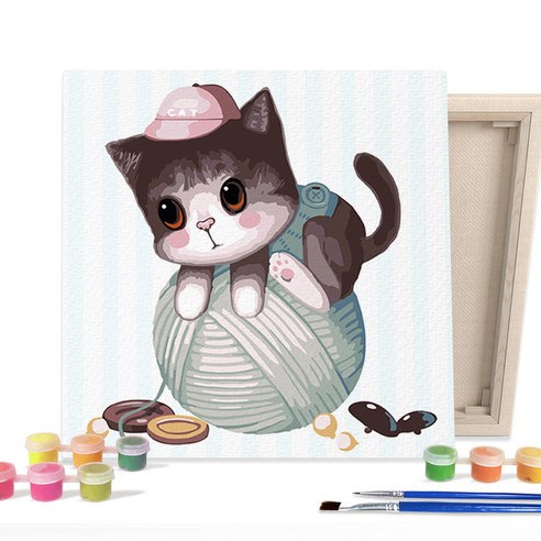 아이러브페인팅 DIY 동물 그림그리기, 실타래 고양이