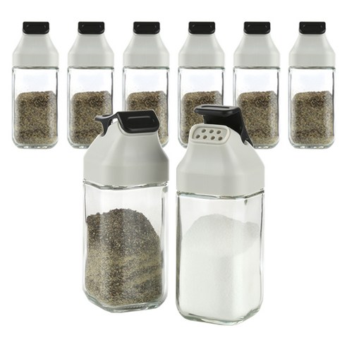 시노글라스 원터치 양념병 블랙 80ml, 8개, 단품