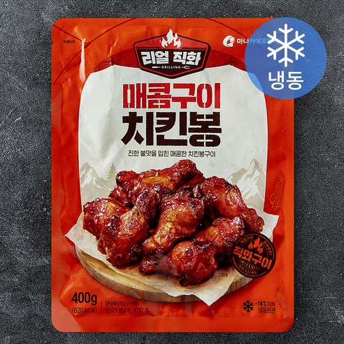 마니커에프앤지 리얼직화 매콤구이 치킨봉 (냉동), 400g, 1개