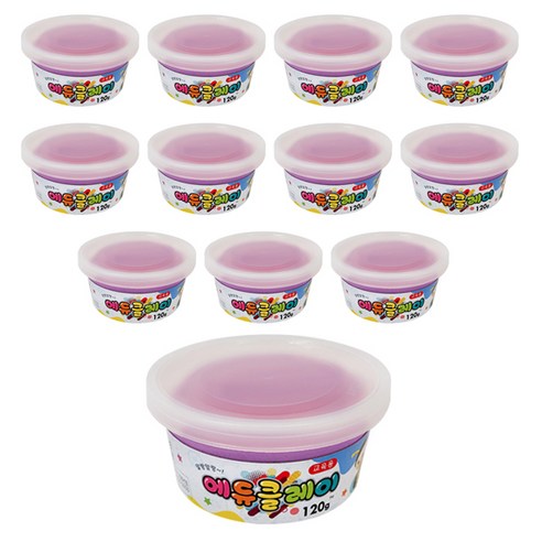 에듀클레이 12p, 형광보라, 120g, 1세트