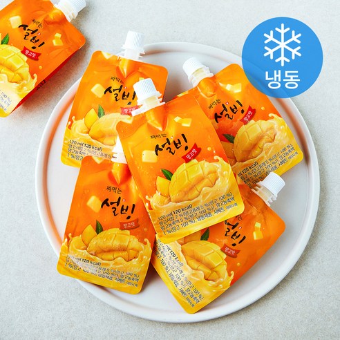 설빙 짜먹는 망고맛 (냉동), 120ml, 1개입, 6개