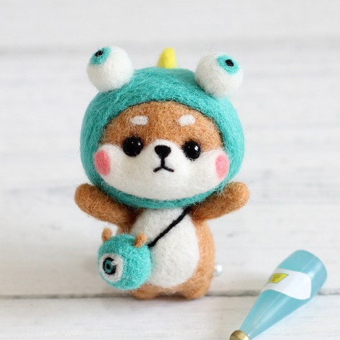 양모펠트 DIY 키트, 1세트, 몬스터시바