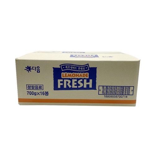 다음 레몬에이드 후레쉬 분말, 700g, 1개입, 16개