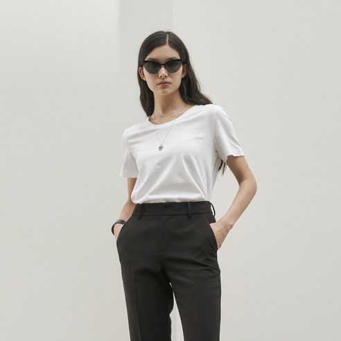 미카이브 여성용 U넥 반팔 티셔츠 HWTS020C