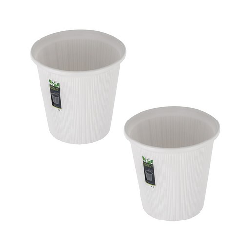 플로라 휴지통 15L, 화이트, 2개