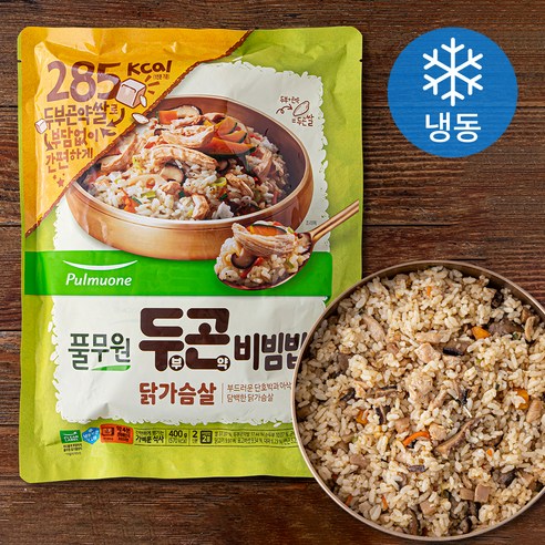 풀무원 두부곤약 비빔밥 닭가슴살 (냉동), 400g, 1개