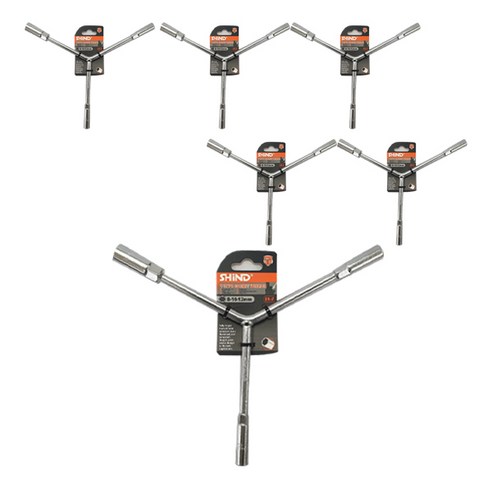 ABM 삼발이 렌치 8mm + 10mm + 12mm, 6개