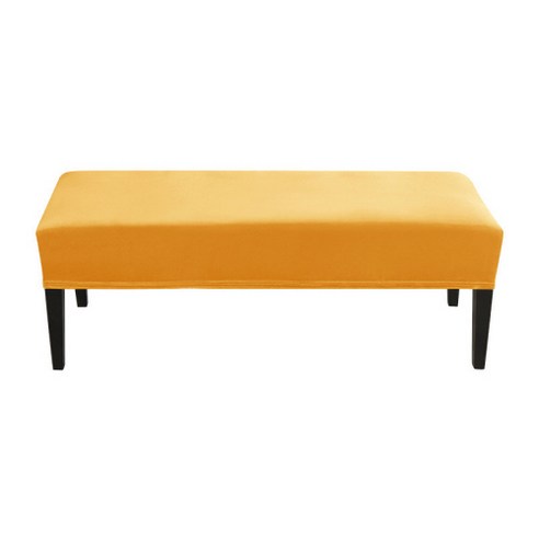 무지무지 피아노 의자 커버 112~150 x 35~45 x 8~14 cm, 옐로우, 1개