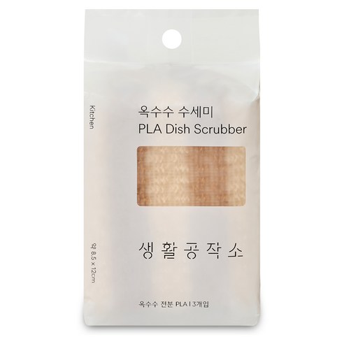 생활공작소 옥수수 수세미, 1개, 3개입