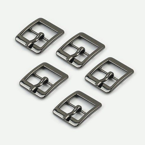 마다꾸미 가방 끈 장식 DIY 공예 H형 버클 16mm 5p + 파우치 세트 25, 블랙(버클), 랜덤발송(파우치), 1세트