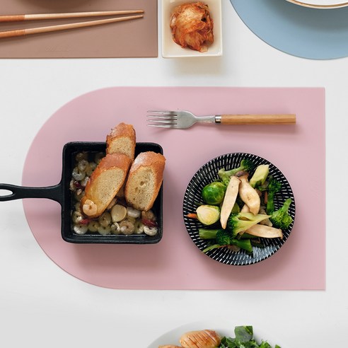 에이드엘 엣지 실리콘 테이블매트, 인디핑크, 418mm x 278mm x 두께 1.8mm