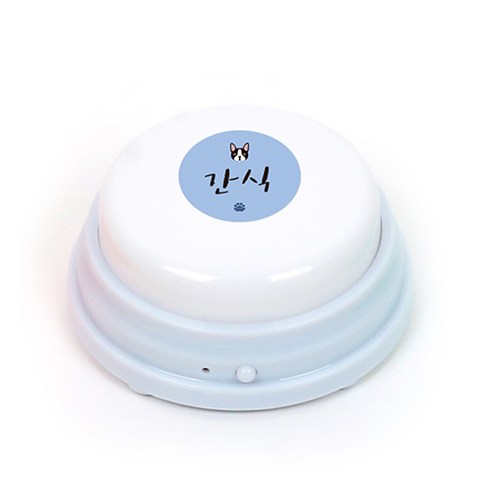 베리앤펫 NEW 업그레이드 간식벨 훈련 벨 용품 BIG 버튼톡 8kg 이상, 블루, 1개