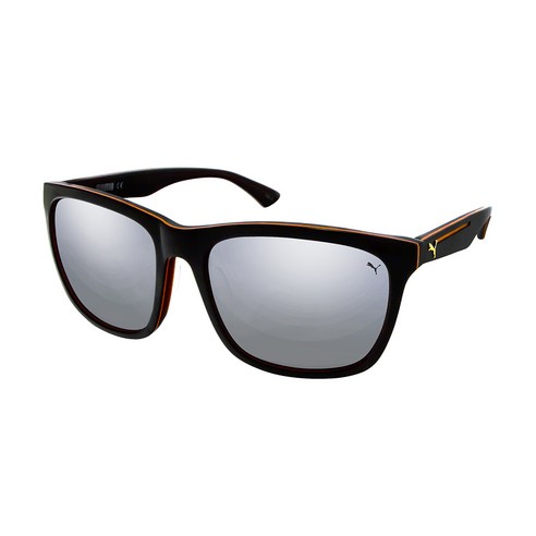 푸마 선글라스 PU-0087SK, SILVER MIRROR + MULTILAYER DARK BROWN + ORANGE + BROWN(PU-0087SK-3)