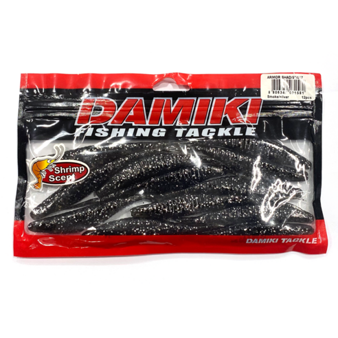 다미끼 아머쉐드 광어 다운샷 웜 배스 5 x 127 mm, 007 SMOKE SILVER, 7g, 1개