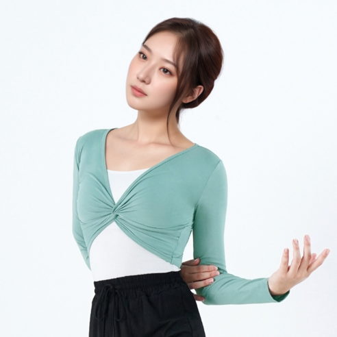 마켓피아 여성용 발레 상의 트위스트숄