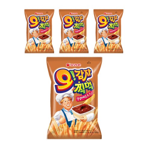 오감자 양념바베큐 소스맛, 75g, 4개