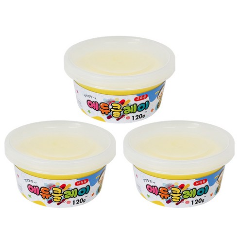 에듀클레이 낱색 3p, 노랑, 120g