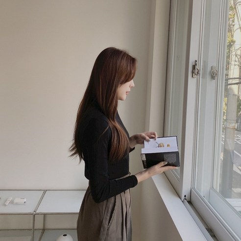 린다샵 여성용 제닌 베이직 이너 폴라 티셔츠