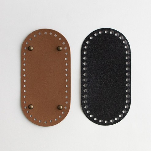 yarna 타원형 소꼬발 가죽 바닥 + 폴리 바닥 세트 20 x 10 cm, 1세트, 카멜(가죽바닥)