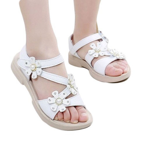 키즈트리 여아용 펄 플라워 샌들 SZ-314