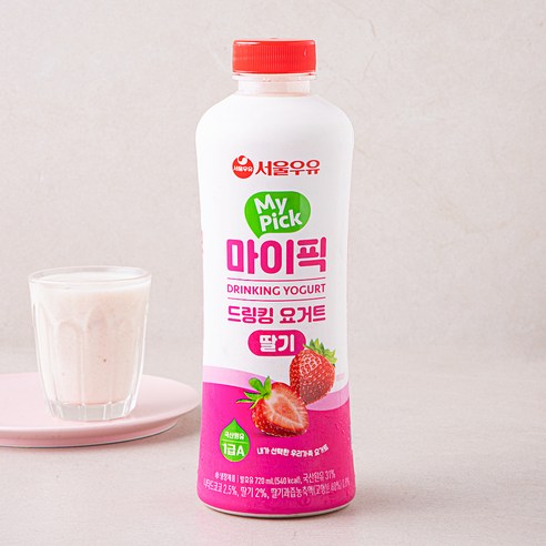 서울우유 마이픽 드링킹 요거트 딸기, 720ml, 1개 풀무원하루요거트