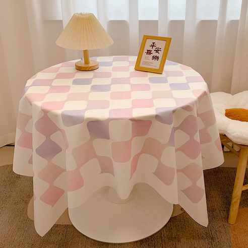 비투윈 클라레인 고급 깔끔한 식탁보, 멀티컬러체크, 1개, 60 x 90 cm