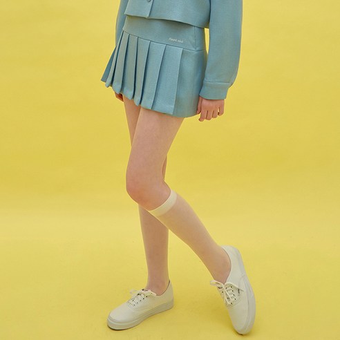 하트클럽 Pleats Logo Skirt