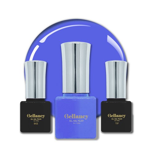 벨랑시 원스텝 젤네일 5ml + 젤네일 베이스 5ml + 젤네일 탑 5ml 세트, 1세트, SN 22 스카이 블루
