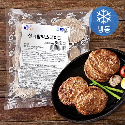 하늘푸드 실속함박 스테이크 10개입 (냉동), 600g, 1개