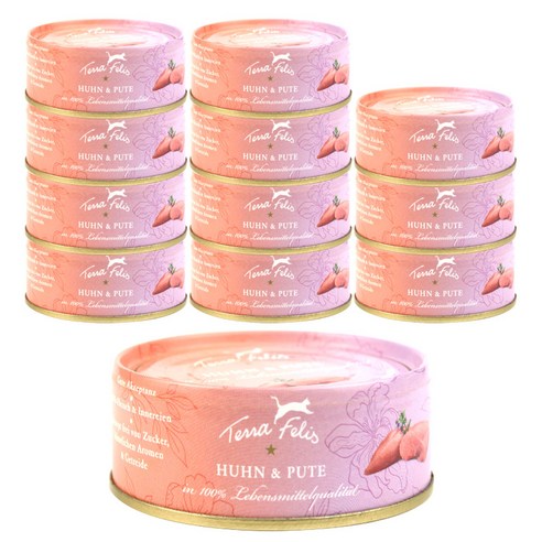 테라펠리스 고양이 치킨 앤 칠면조 캔사료 12p, 닭, 80g, 12개