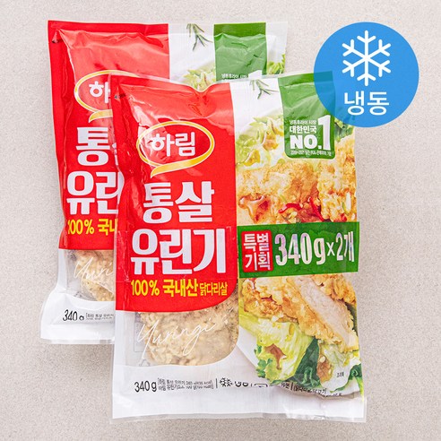 하림 통살 유린기 (냉동), 340g, 2개