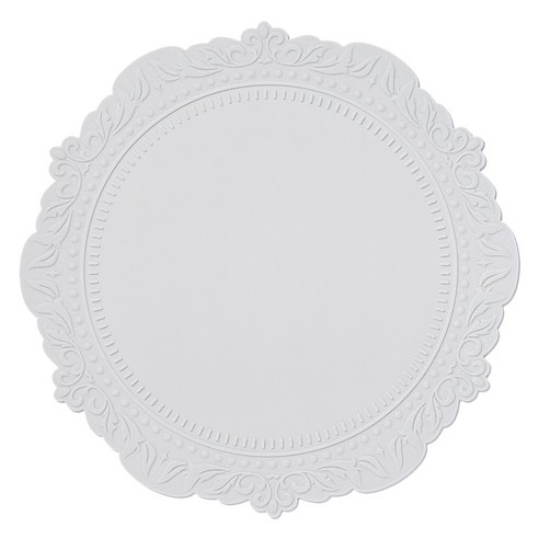 키친팩토리 파스텔 실리콘 테이블 식탁 매트, 아이보리, 35cm, 1개