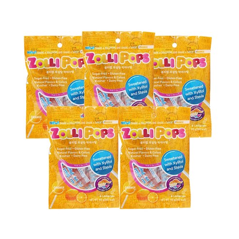 졸리팝 무설탕 막대사탕 40g, 5개
