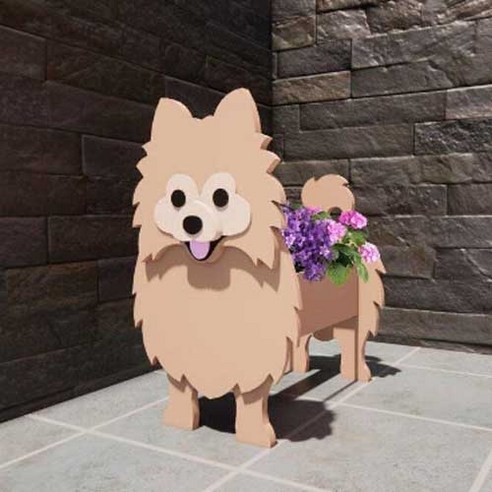 레오빈스 인테리어 화분 정리대 화단 받침대, 갈색포메