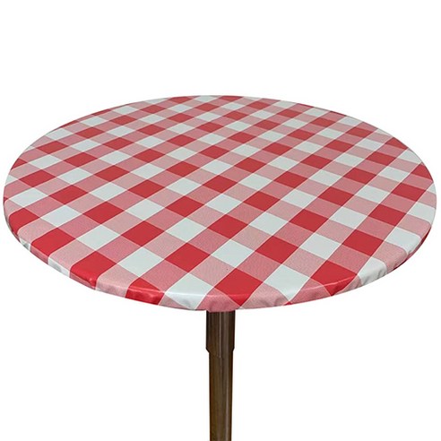 6080 아메리카 레스토랑 원형 테이블커버, 레드, 60cm