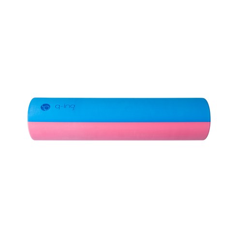 큐잉 필라테스 요가 EVA 폼롤러, 핑크 + 스카이블루, 1개