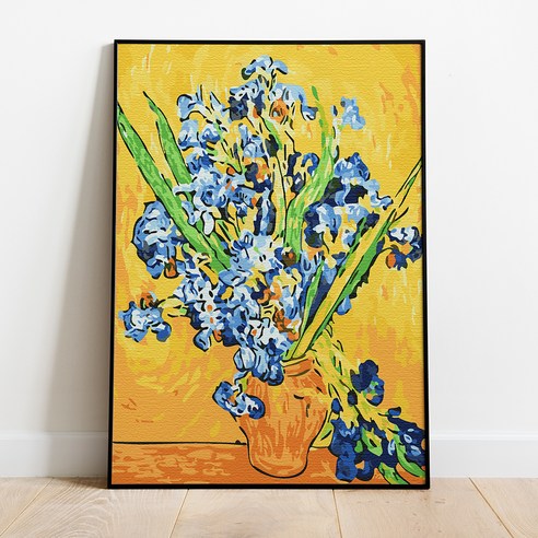 플레이어바웃 DIY 명화 그리기 세트 40 x 50 cm, 고흐 붓꽃 화병 (MG006), 1개
