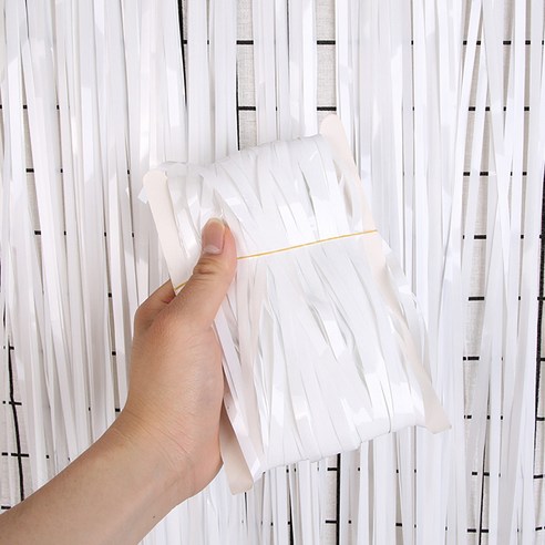 마켓에이 러버 마카롱컬러 파티커튼 1 x 3 m, 화이트, 3개