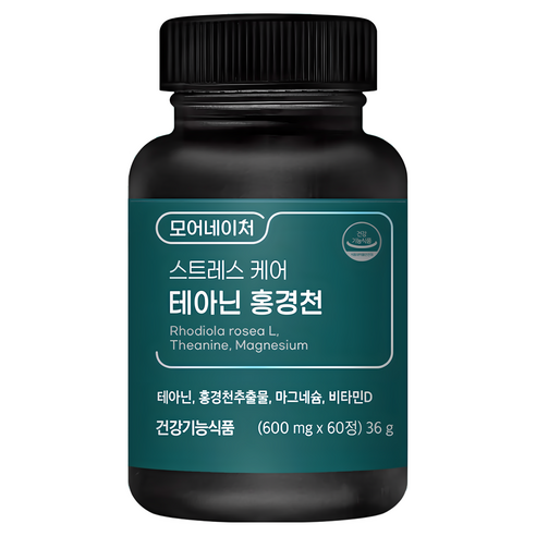모어네이처 스트레스 케어 테아닌 홍경천, 60정, 1개