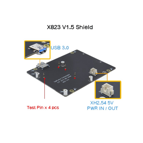 nas 구축 기타 NASPi 라이트 키트 X823 확장 보드 X-C2 어댑터 케이스 라즈베리 파이 SATA HDD/SSD 하드 디스크 NAS 스토리지 서버용, 한개옵션0