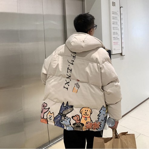 DFMEI 후드 빵 코트 새로운 겨울 두꺼운 따뜻한 코튼 패딩 코트 트렌디 코튼 패딩 코트
