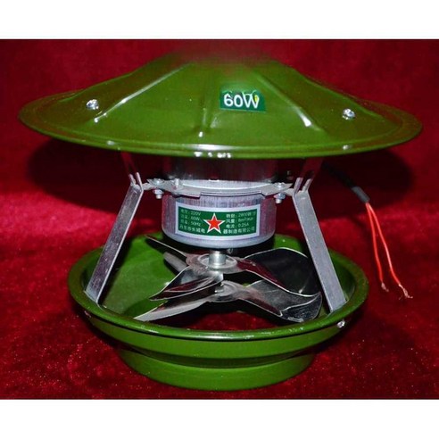 화목난로 강제배기 배출기 굴뚝 벽난로 환풍기 배기팬 난로 연통, 60W 대풍량 7엽